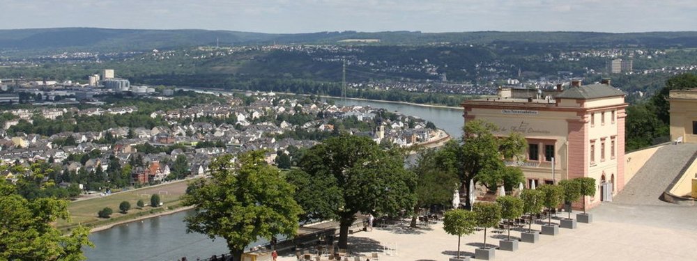 Ehrenbreitstein fortress with view of Koblenz