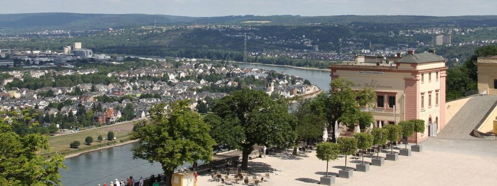 Festung Ehrenbreitstein mit Ausblick auf Koblenz