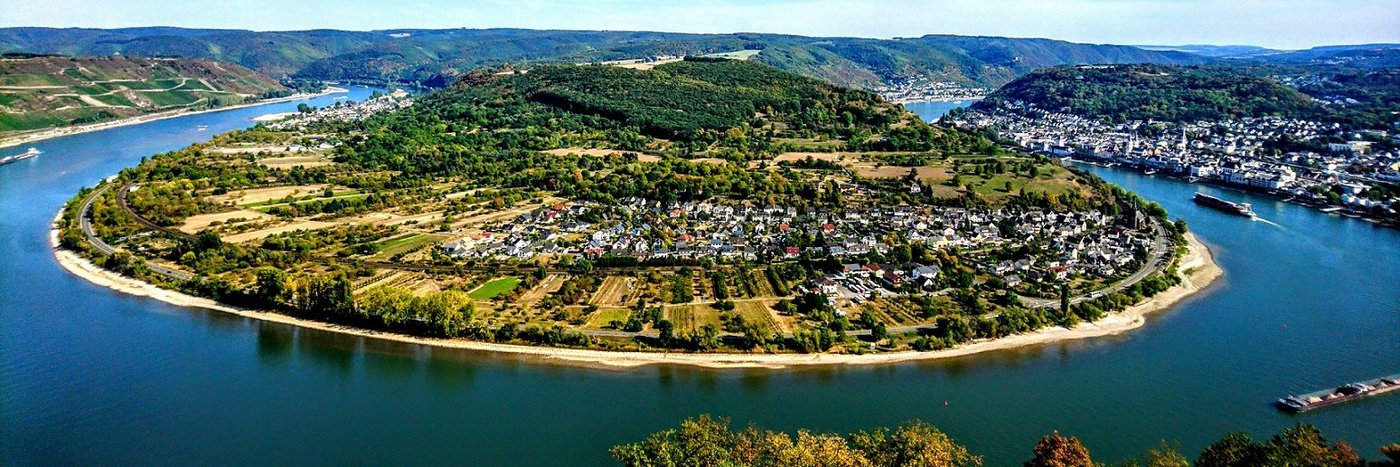 View of the Mittelrhein at Bopparder Hamm 