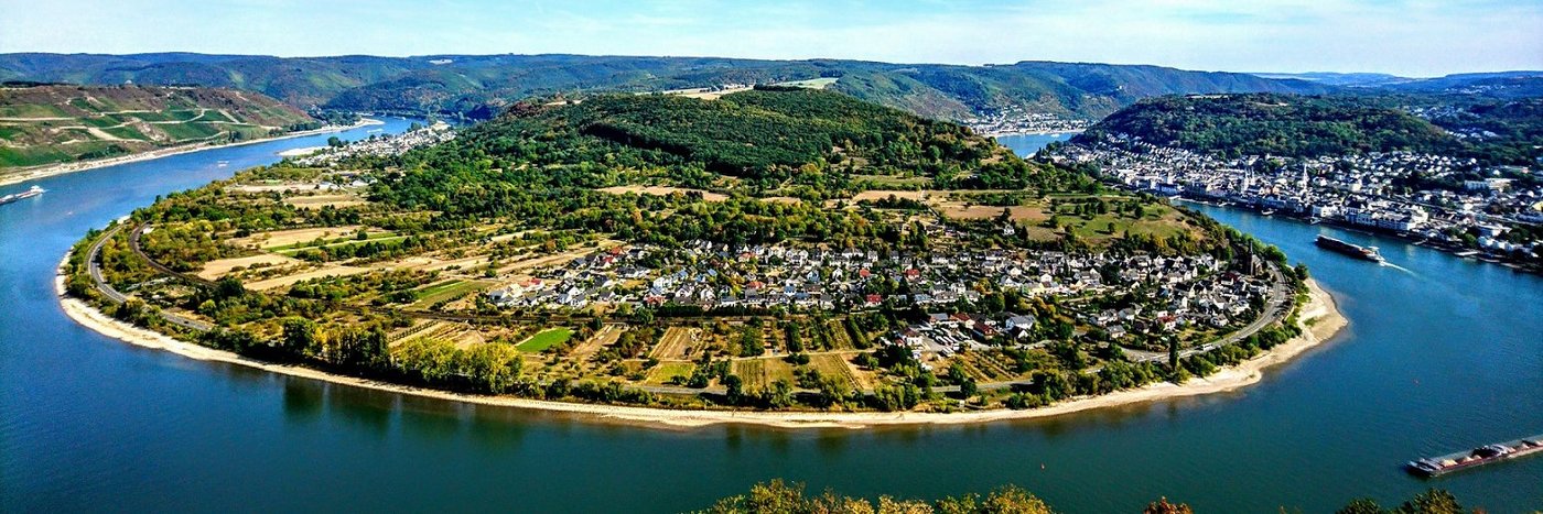 View of the Mittelrhein at Bopparder Hamm 