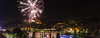 During "Rhein in Flammen", fireworks are being ignited along the Rhine.