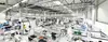 Electrical components are produced in modern factories.